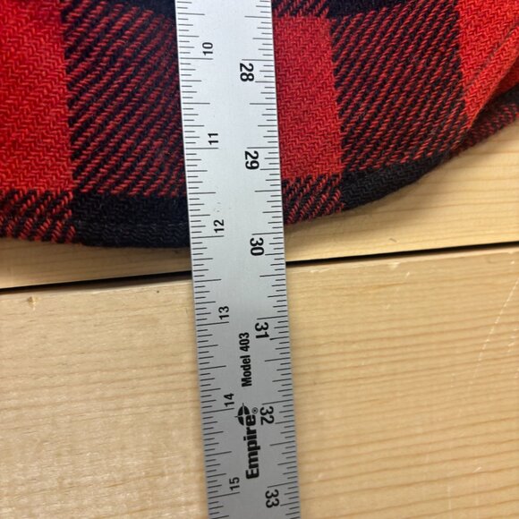 Vintage Pilgrim Shirt Mens Medium Red Black Wool Flannel Check Button Up 70s - Picture 10 of 13